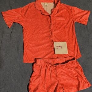 Art Class Red Heart Pajama Set